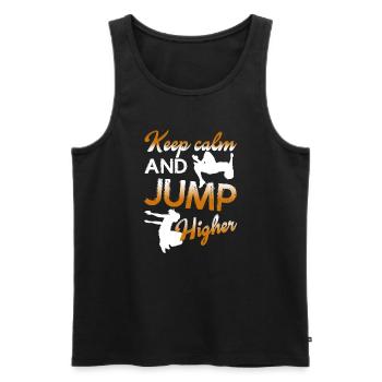 Parkour Keep Calm And Jump Higher - Men's Premium Organic Tank Top - black - Front - Michal (187cm)