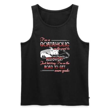 I'm A Goataholic On The Road To Recovery - Men's Premium Organic Tank Top - black - Front - Michal (187cm)
