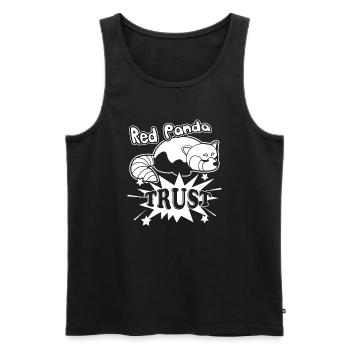 Trust The Red Panda - Men's Premium Organic Tank Top - black - Front - AI Model Male 178 light (178cm)