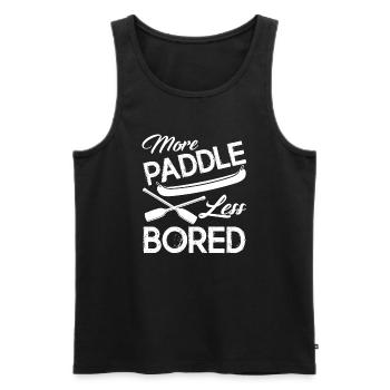 Paddle Boarding More Paddle Less Bored - Men's Premium Organic Tank Top - black - Front - Michal (187cm)