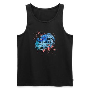 Awesome Walleye - Men's Premium Organic Tank Top - black - Front - Michal (187cm)