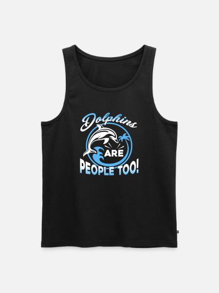 Dolphins Are People Too - Men's Premium Organic Tank Top - black
