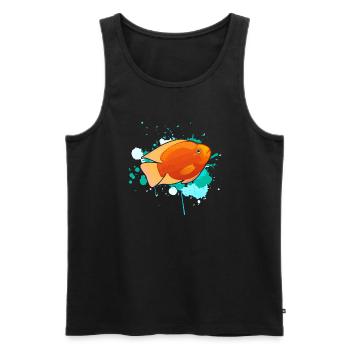 Cute Cichlid Fish - Men's Premium Organic Tank Top - black - Front - Michal (187cm)