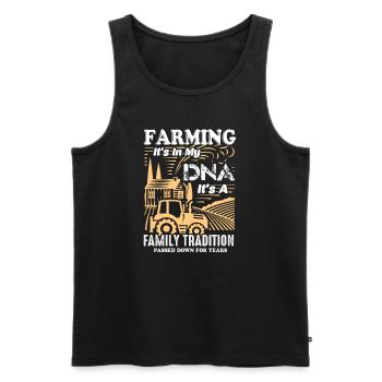 Farming It's In My DNA Cool Farmer - Men's Premium Organic Tank Top - black - Front - Michal (187cm)