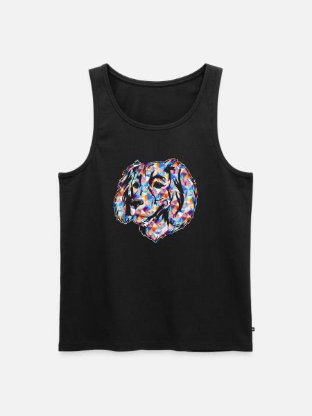 Boykin Spaniel Dog Geometric - Men's Premium Organic Tank Top - black
