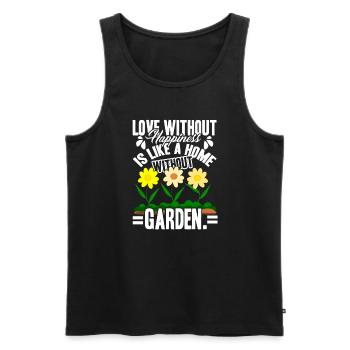 Gardening Home Without Garden - Men's Premium Organic Tank Top - black - Front - Michal (187cm)