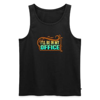 Gardening Gardener In Office - Men's Premium Organic Tank Top - black - Front - Michal (187cm)