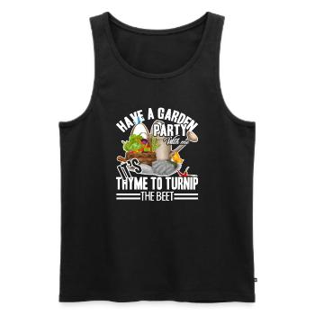 Gardening Party It's Thyme To Turnip The Beet - Men's Premium Organic Tank Top - black - Front - Michal (187cm)