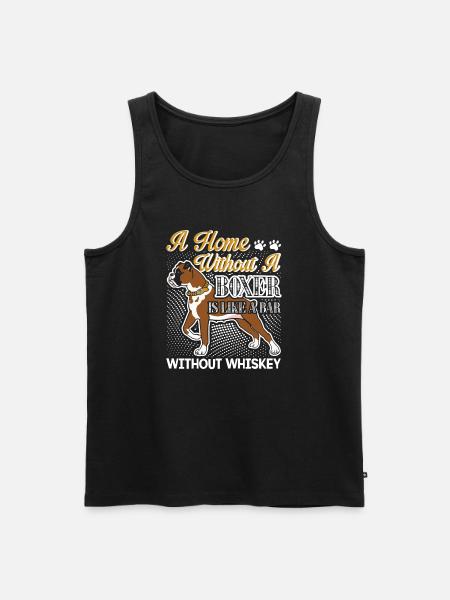 A Home Without A Boxer - Men's Premium Organic Tank Top - black