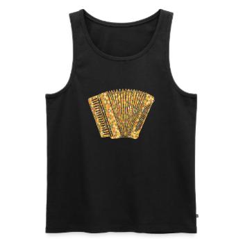 Accordion Geometric - Men's Premium Organic Tank Top - black - Front - AI Model Male 178 light (178cm)