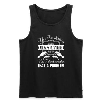 I Smell Like A Manatee - Men's Premium Organic Tank Top - black - Front - Michal (187cm)