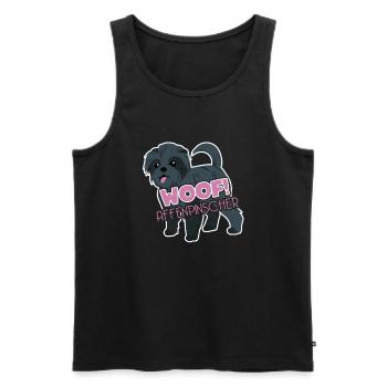 Woof Affenpinscher - Men's Premium Organic Tank Top - black - Front - Michal (187cm)