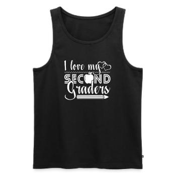 2nd Grade Teacher I Love My 2nd Graders - Men's Premium Organic Tank Top - black - Front - Michal (187cm)