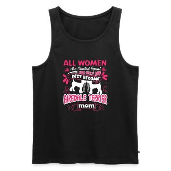 Only The Best Become Airedale Terrier Mom - Men's Premium Organic Tank Top - black - Front - Michal (187cm)