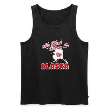 My Heart Belongs In Alaska - Men's Premium Organic Tank Top - black - Front - Michal (187cm)