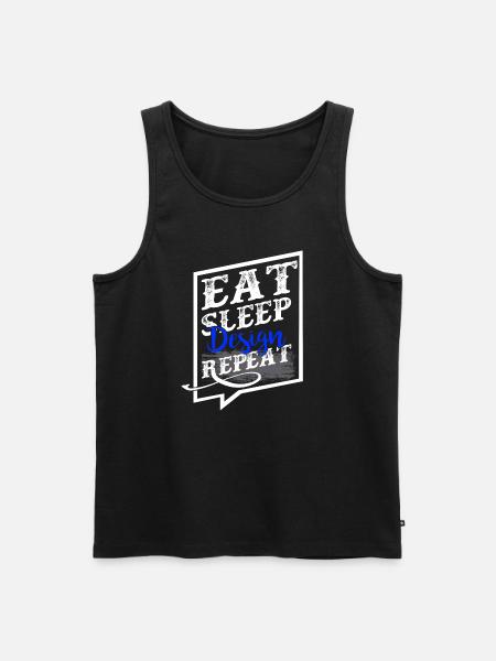 Architect Eat Sleep Design Repeat - Men's Premium Organic Tank Top - black