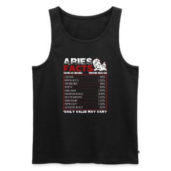 Aries Facts Funny Sign Of Zodiac - Men's Premium Organic Tank Top - black - Front - AI Model Male 178 light (178cm)