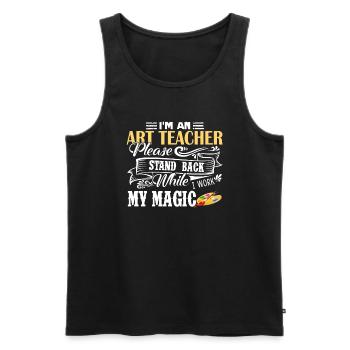 Art Teacher I am An Art Teacher - Men's Premium Organic Tank Top - black - Front - Michal (187cm)
