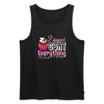 Baker Baker Sugar Coat Everything - Men's Premium Organic Tank Top - black - Front - Michal (187cm)