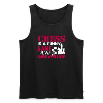 Chess Is A Funny Game - Men's Premium Organic Tank Top - black - Front - Michal (187cm)