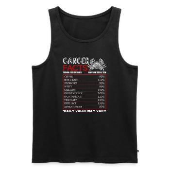 Cancer Facts Funny Horoscope - Men's Premium Organic Tank Top - black - Front - Michal (187cm)
