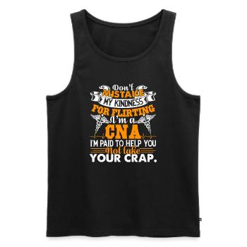 CNA I am A CNA - Men's Premium Organic Tank Top - black - Front - Michal (187cm)