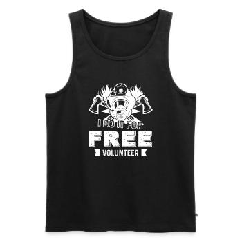 Firefighter Volunteer Firefighter - Men's Premium Organic Tank Top - black - Front - Michal (187cm)