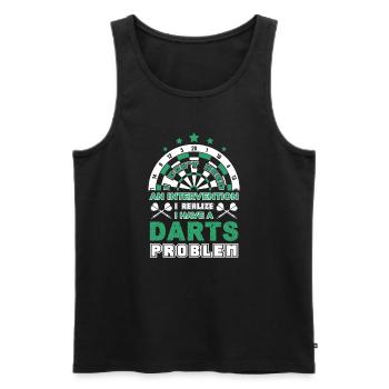 Darts I Have Darts Problem - Men's Premium Organic Tank Top - black - Front - Michal (187cm)