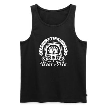 Engineer Retired Engineer Beer Me - Men's Premium Organic Tank Top - black - Front - AI Model Male 178 light (178cm)