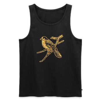 Goldfinch Geometric - Men's Premium Organic Tank Top - black - Front - Michal (187cm)