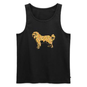 Great Pyrenees Geometric - Men's Premium Organic Tank Top - black - Front - Michal (187cm)