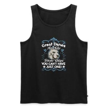 Great Danes Are Like Potato Chips - Men's Premium Organic Tank Top - black - Front - Michal (187cm)