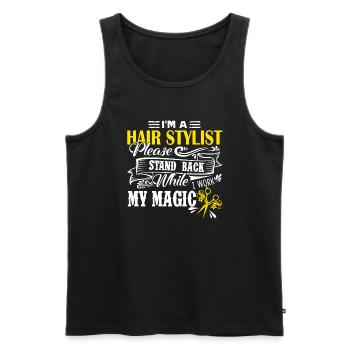 Hair Stylist I Am A Hair Stylist - Men's Premium Organic Tank Top - black - Front - Michal (187cm)