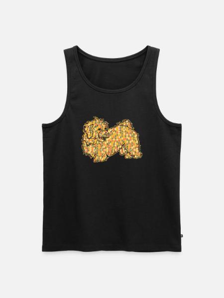 Havanese Dog Geometric - Men's Premium Organic Tank Top - black