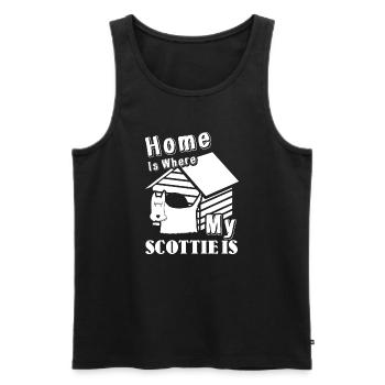 Home Is Where My Scottie Dog Is - Men's Premium Organic Tank Top - black - Front - Michal (187cm)