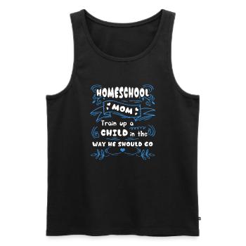 Homeschool Proud Homeschool Mom - Men's Premium Organic Tank Top - black - Front - Michal (187cm)