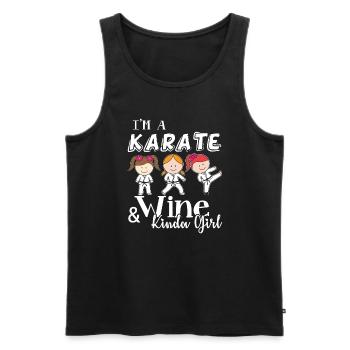 And Wine Kinda Girl - Men's Premium Organic Tank Top - black - Front - Michal (187cm)