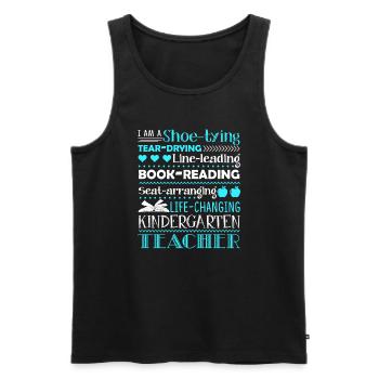 Kindergarten Teacher I am A Kindergarten Teacher - Men's Premium Organic Tank Top - black - Front - Michal (187cm)