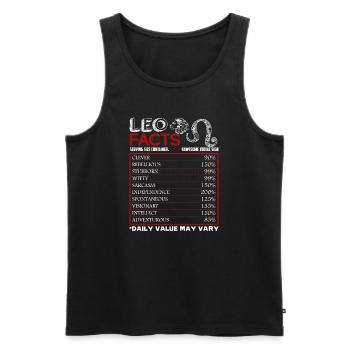 Leo Facts Shirts Funny Sign Of Zodiac - Men's Premium Organic Tank Top - black - Front - Michal (187cm)