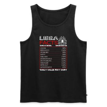 Libra Facts Shirts Sign Of Zodiac Horoscope - Men's Premium Organic Tank Top - black - Front - Michal (187cm)
