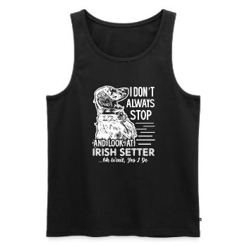 Look At Irish Setter - Men's Premium Organic Tank Top - black - Front - AI Model Male 178 light (178cm)