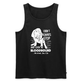 Look At Bloodhound Dog - Men's Premium Organic Tank Top - black - Front - AI Model Male 178 light (178cm)
