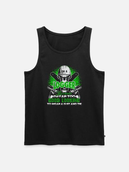 Logger Proud Logger - Men's Premium Organic Tank Top - black
