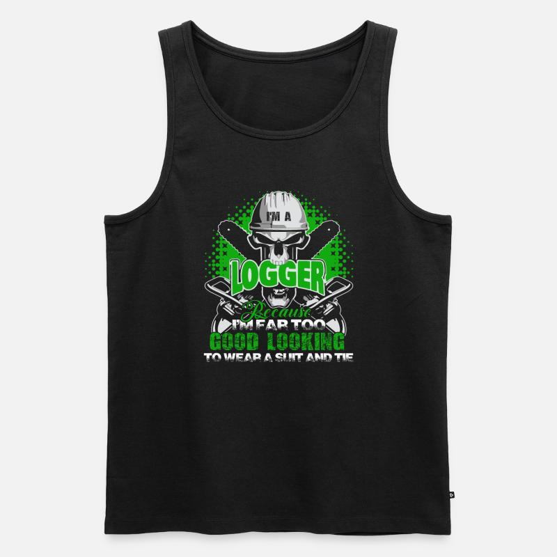 Logger Proud Logger - Men's Premium Organic Tank Top - black