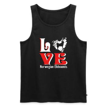 Love Norwegian Elkhound - Men's Premium Organic Tank Top - black - Front - Michal (187cm)