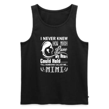 Mimi Shirt Funny Mother's Day - Men's Premium Organic Tank Top - black - Front - AI Model Male 178 light (178cm)