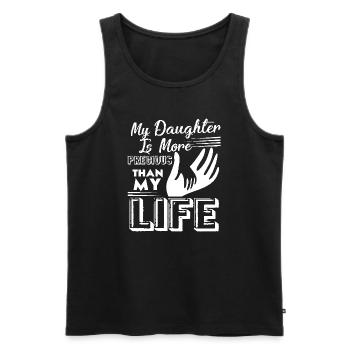 My Daughter Is More Precious Than My Life - Men's Premium Organic Tank Top - black - Front - Michal (187cm)