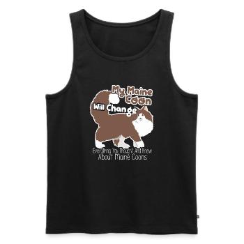 My Maine Coon Cat will change everything - Men's Premium Organic Tank Top - black - Front - Michal (187cm)