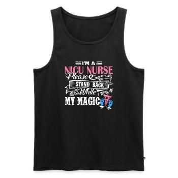 Nicu Nurse I am A Nicu Nurse - Men's Premium Organic Tank Top - black - Front - Michal (187cm)