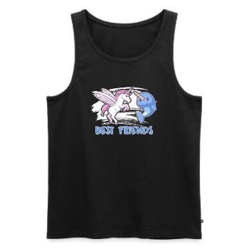 Narwhal Funny Narwhal Unicorn - Men's Premium Organic Tank Top - black - Front - AI Model Male 178 light (178cm)